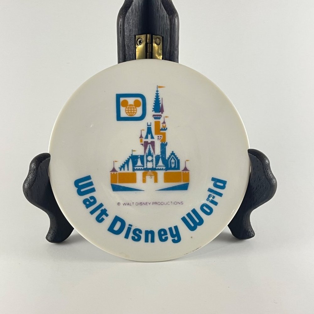Walt Disney World Vintage 4" Ceramic Hanging Plate 70's